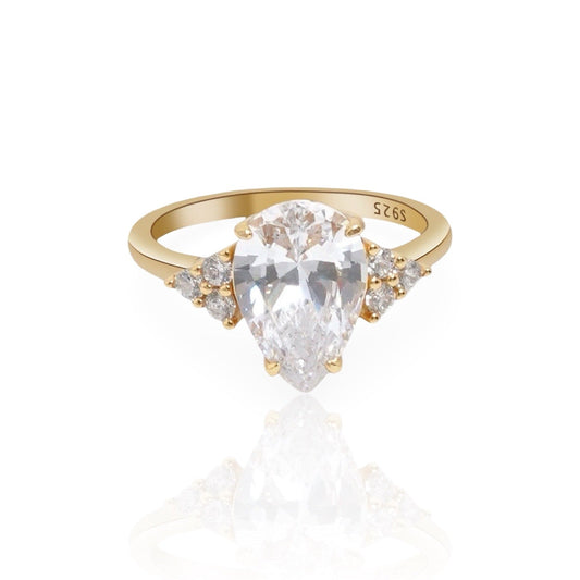 Gold Serenity Ring | 925 Sterling Silver