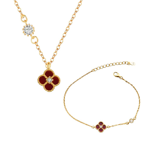 Red Single Clover Set