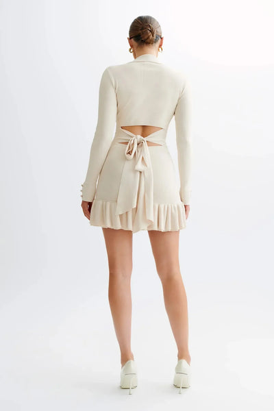 Ruffled Knit Mini Dress